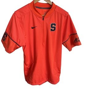 Nike Syracuse Orange Football Short Sleeve Performance Windbreaker Jacket Mens S